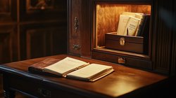 Illustration of a secure digital vault for storing legacy documents