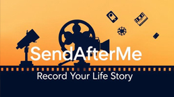 Illustration of an open book with memories and life stories